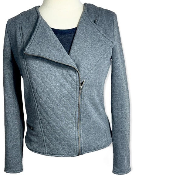 Athleta gray moto jacket size M - Picture 3 of 11